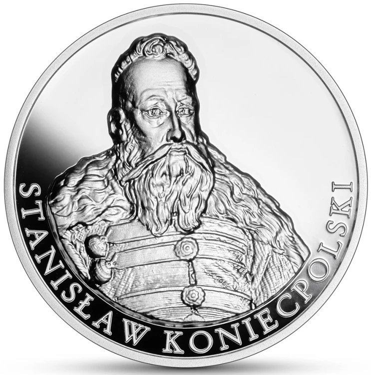 Srebrna moneta 10 zł Hetmani Rzeczypospolitej – Stanisław Koniecpolski 2025 rewers