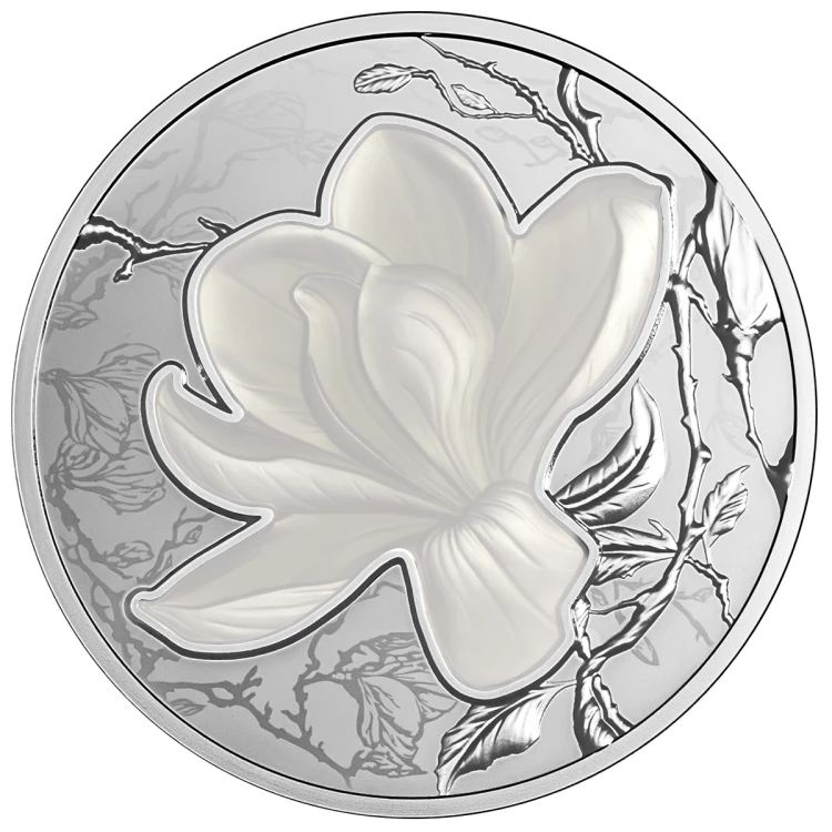 1 $, Magnolia, Seria: Cztery Pory Roku, Srebrna moneta