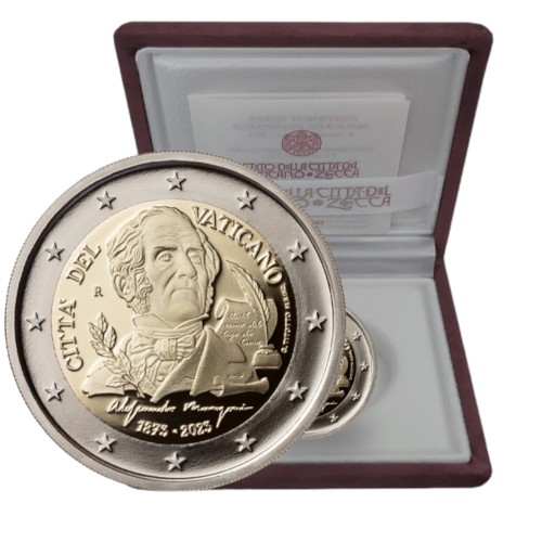 Moneta bimetaliczna 2€ Alessandro Manzoni Watykan