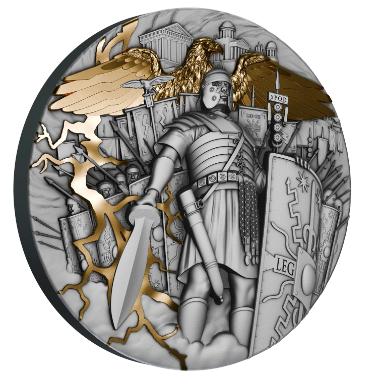 5 $, Legion Rzymski, Srebrna moneta