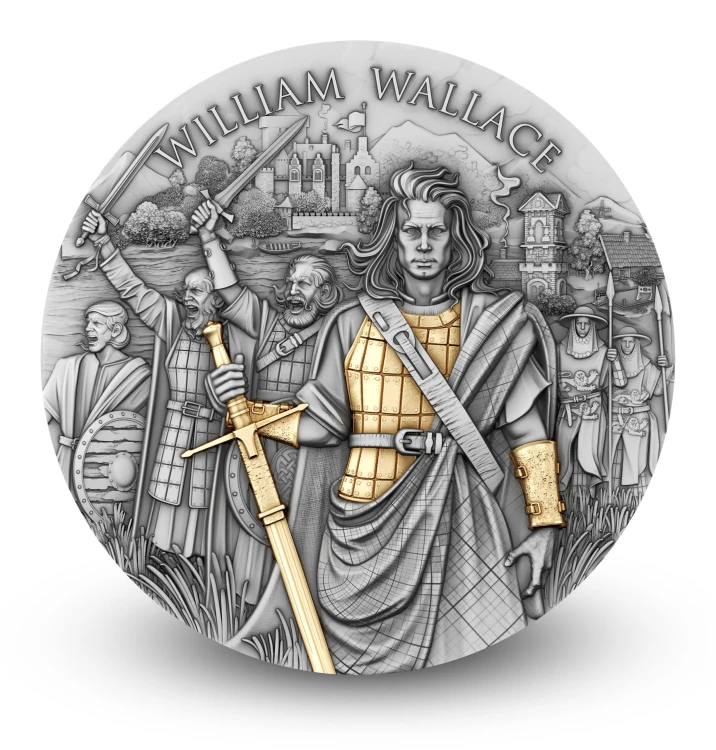 5$, William Wallace, Seria: Legendarni Wojownicy, Srebrna moneta