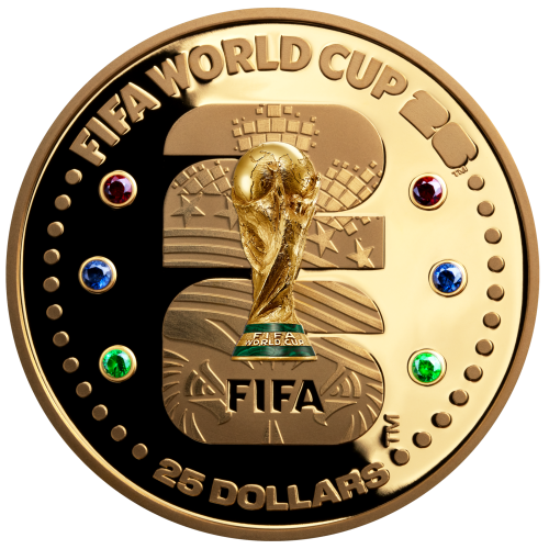 1 uncja, Trofeum Gold Official Emblem FIFA 26™, Złota moneta