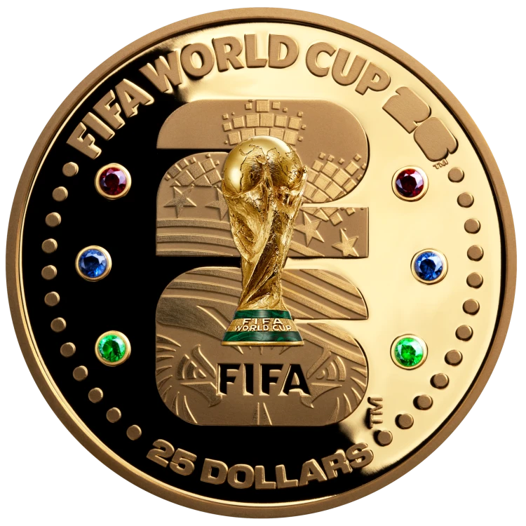 1 uncja, Trofeum Gold Official Emblem FIFA 26™, Złota moneta