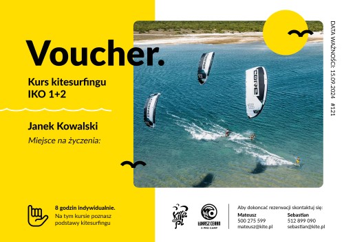 Kurs kitesurfingu IKO w szkole Kite.pl - voucher prezentowy