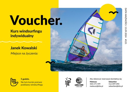 Kurs windsurfingu w szkole Kite.pl - voucher prezentowy