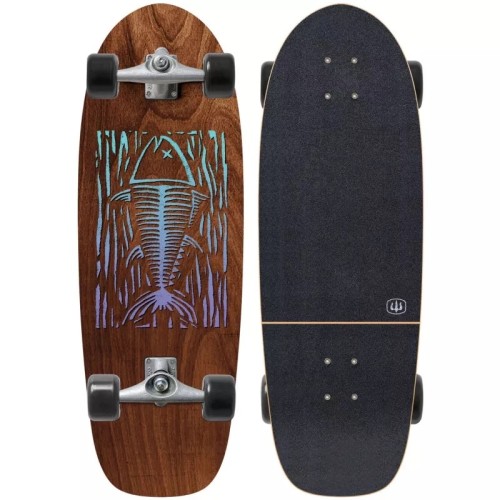Deska surfskate dla dzieci Carver Mini Blue Fin C5 28"