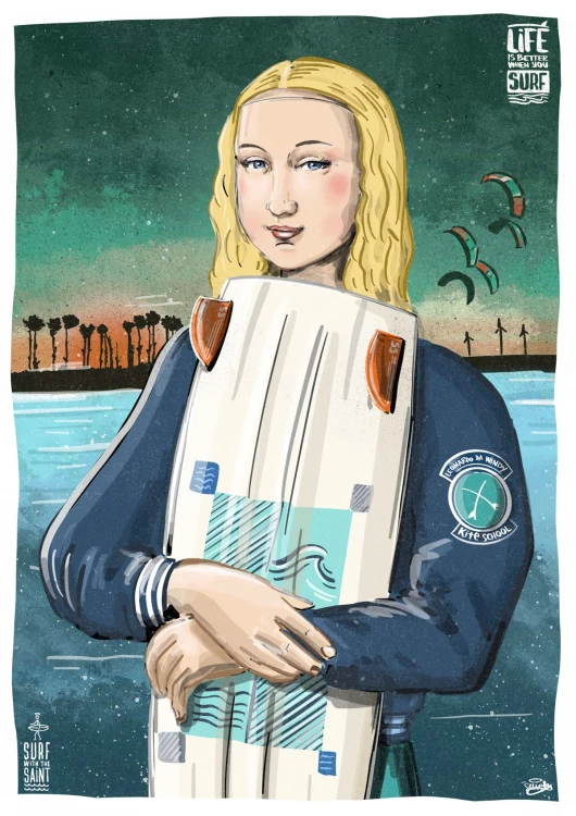 Plakat SurfWithTheSaint – Mona Lisa