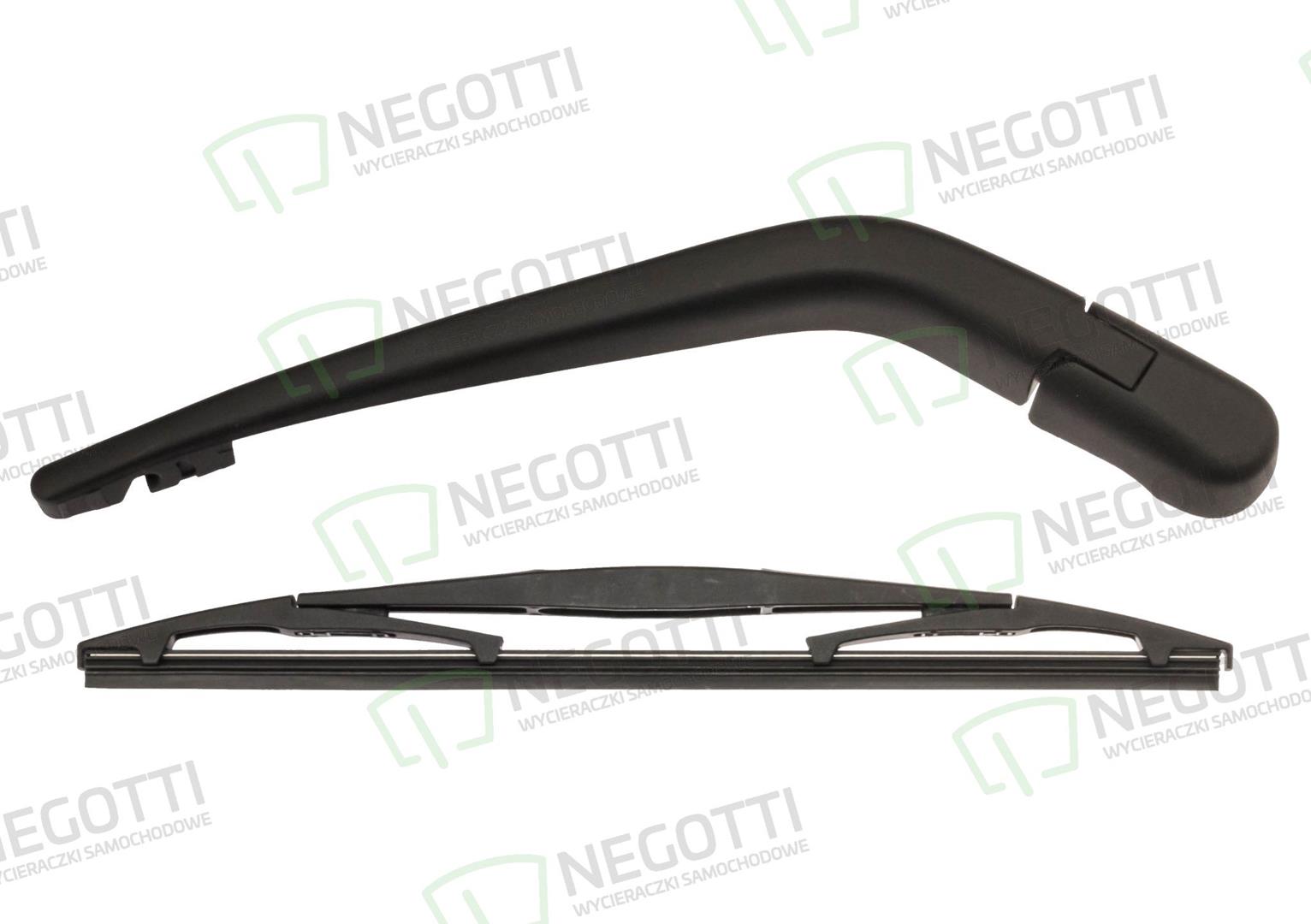 Tylne ramię wycieraczki z piórem Negotti do Nissan Note I (01.2005-08.2014)